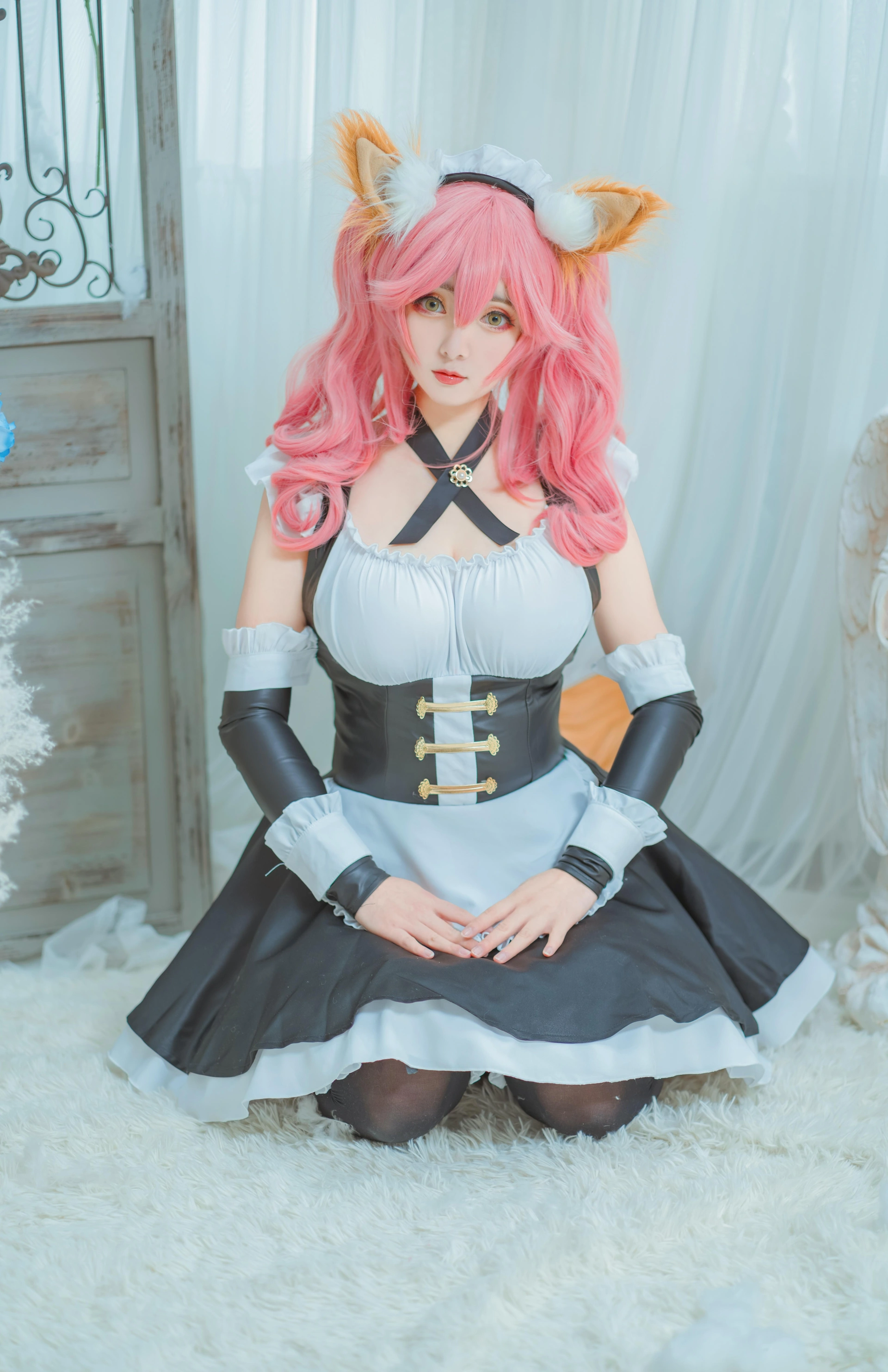 斯文文文文 - NO.40 FATEGRAND ORDER玉藻前FATE」COS兽耳双马尾 3